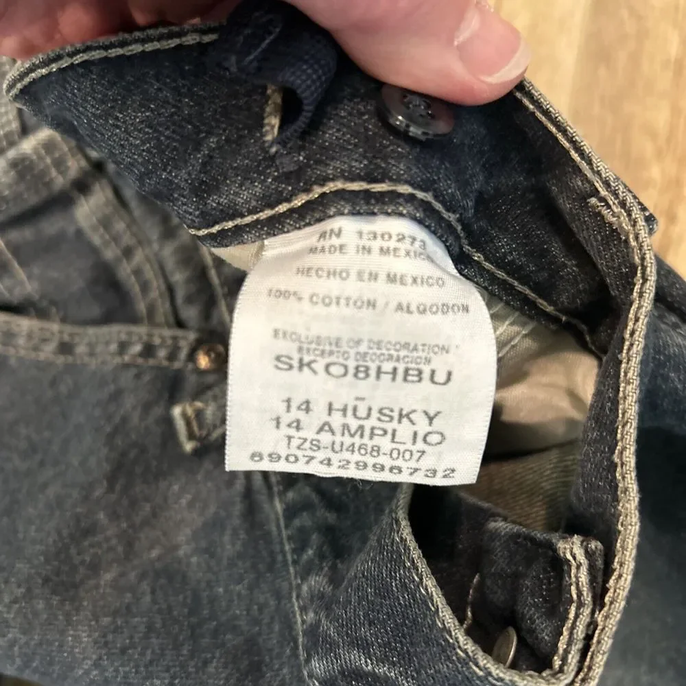 Bailey's Point Carpenter Jeans Boys Size‎ 14 Husky Blue Denim